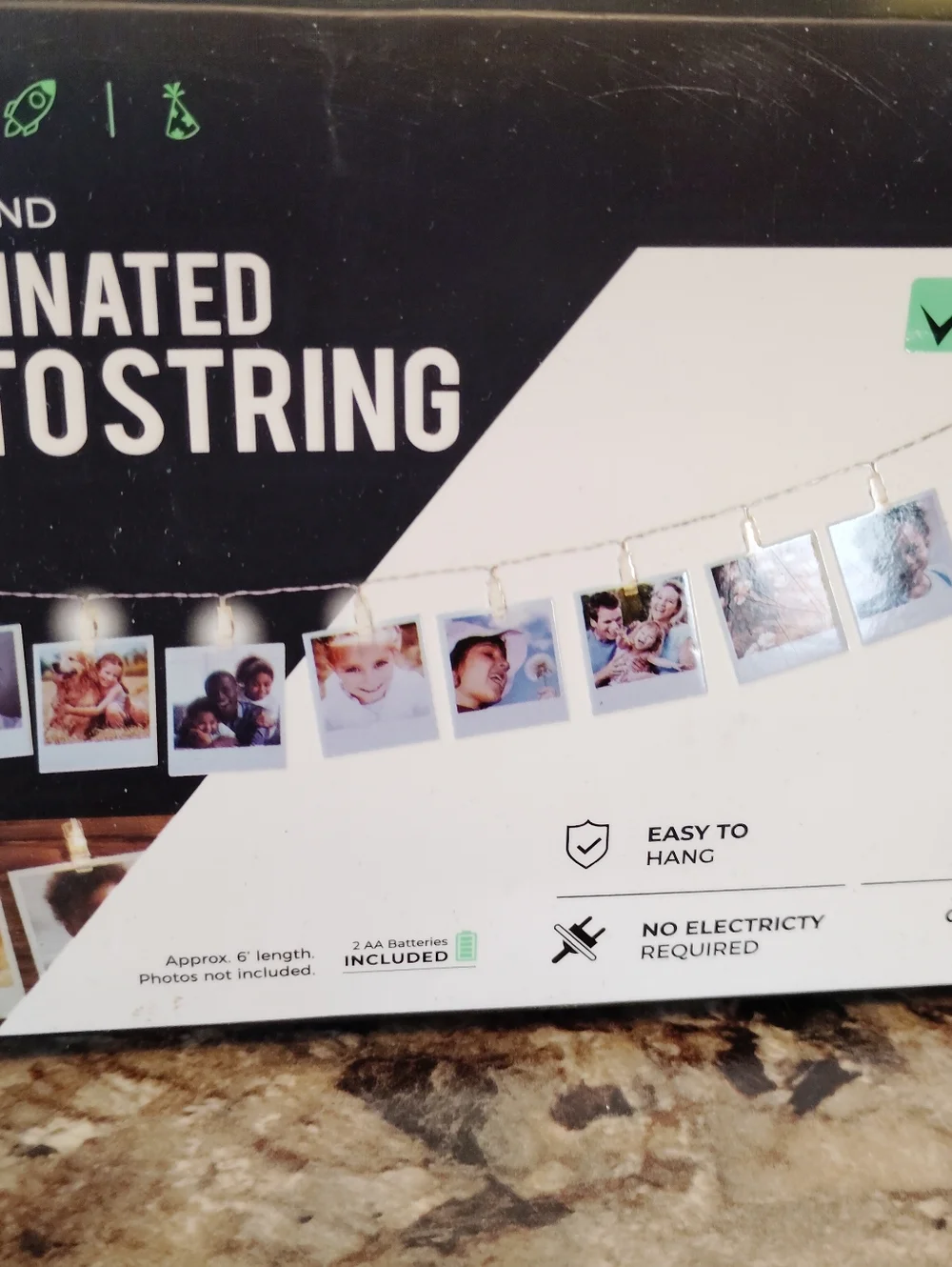 Illuminated Photo String Lights - White -